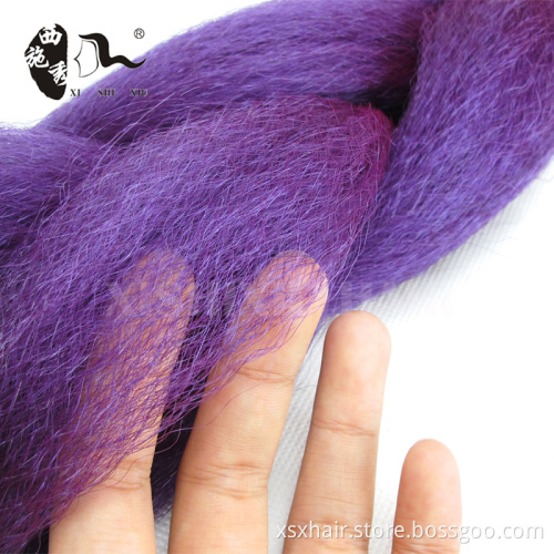 Cheap Price two toned synthetic jumbo braids kinky bulk box braidings